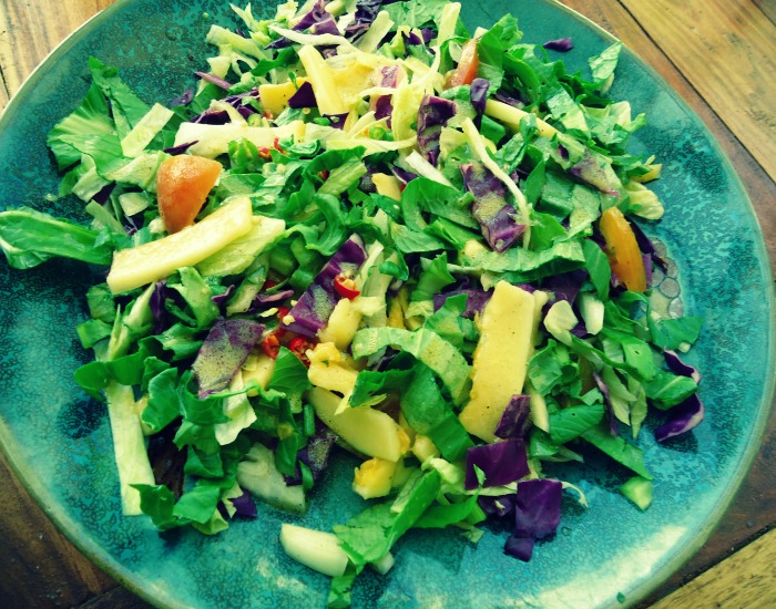 Baby Bok Choy And Papaya Salad