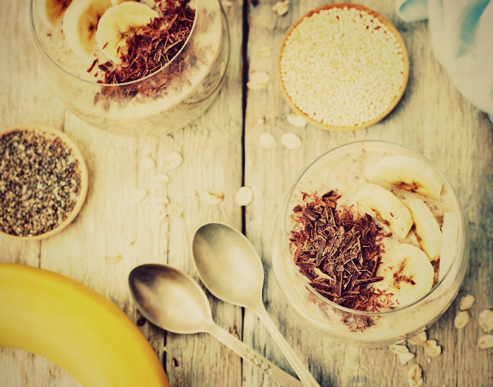 Banana Chocolate Quinoa Breakfast Bowl