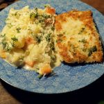 Breaded Fish and Celery Carrot Gratin