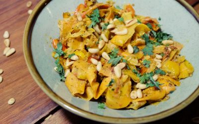 Carrot Fettuccine with Sun-Dried Tomato Pesto