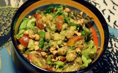 Chickpea Pesto Salad with Cherry Tomatoes