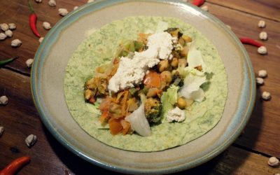 Chickpea Broccoli Wraps with Cashew Cream