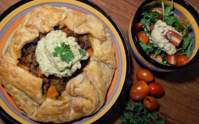 Chili Sin Carne Galette with Avocado Cream