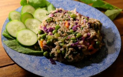 Fried Rice With Veggies And Orange Sauce