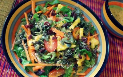 Green Salad with Pineapple and Orange Dressing
