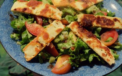 Halloumi Salad with Balsamic Mustard Dressing