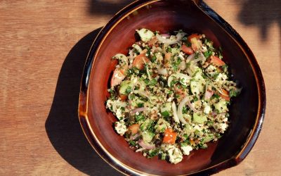 Herb-infused Greek Quinoa Salad with Feta Cheese