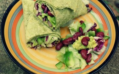 Avocado Kidney Bean Lunch Wrap