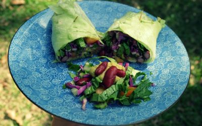 Lettuce Wraps with Kidney Beans