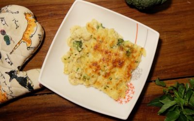 Mac and Cheese with Cauliflower and Broccoli
