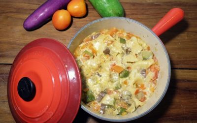 One-pan Quick Lasagna with Zucchini and Eggplant