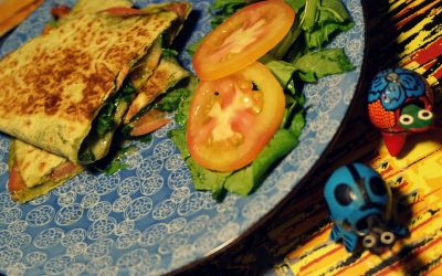 Pesto Spinach Quesadilla