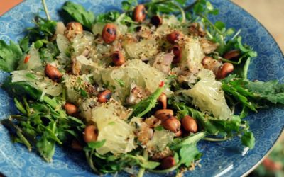 Pomelo Salad with Lime, Peanuts, and Coconut