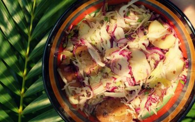 Potato Cabbage Salad with Mustard Dressing