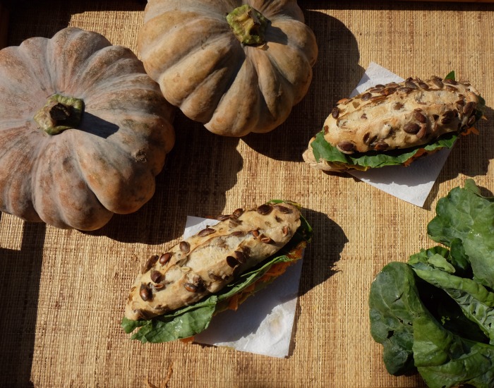 Roasted Pumpkin Sandwich with Avocado