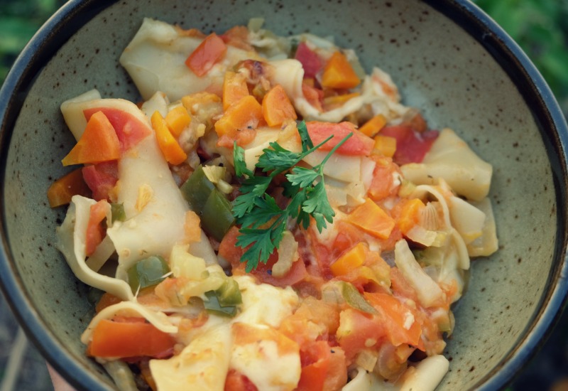 Quick One-pan Lasagna with Carrot and Celery