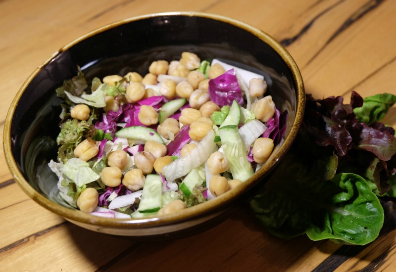Rainbow Chickpea Salad with Orange Dressing