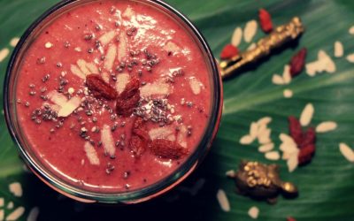 Green Smoothie: Raspberry Morning Love
