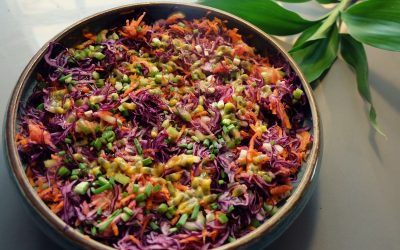 Red Cabbage Salad with Passion fruit Dressing