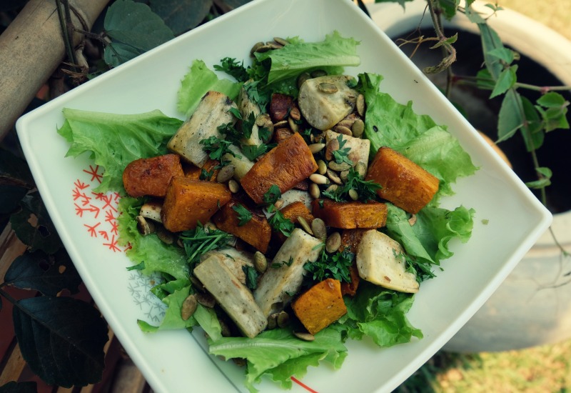 Roasted Butternut and Sweet Potato Salad