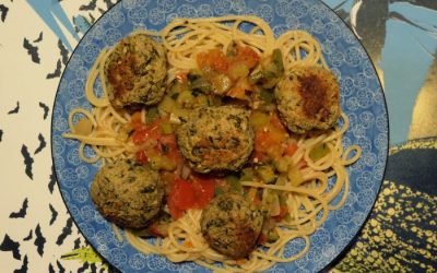 Vegan Spaghetti Meatballs with Veggie Sauce