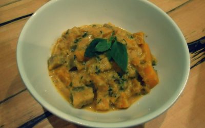 Spicy Coconut Pumpkin Eggplant Curry