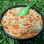 Veggie Noodles with Garlic Yogurt Dressing
