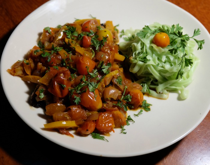 Tamarind and Orange Marinated Halibut Filet with Tomato and Pepper Relish