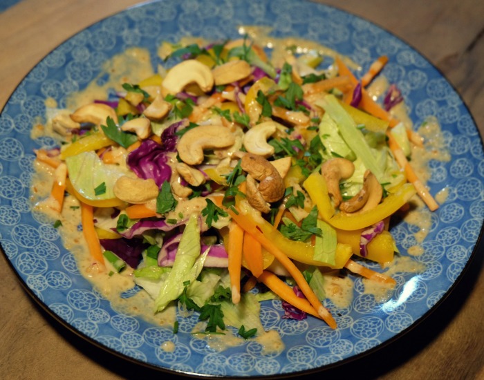 Thai salad with Peanut Sauce