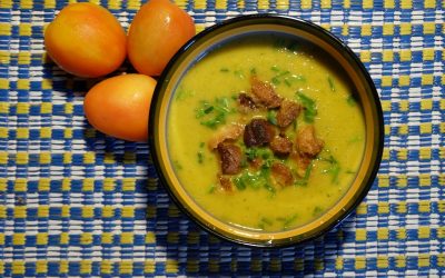 Tomato Soup with Homemade Croutons