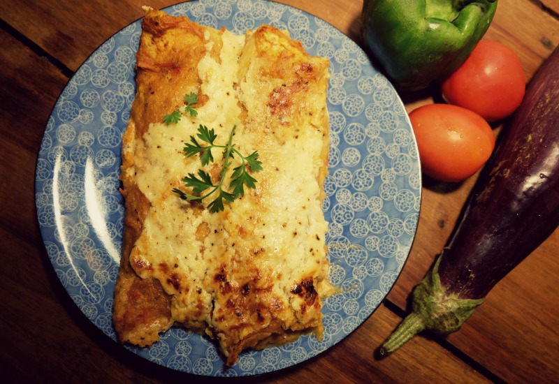 Veggie Enchiladas with Black Beans