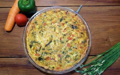 Veggie Quiche with Green Salad