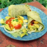 Spinach Wrap with Pumpkin Spread