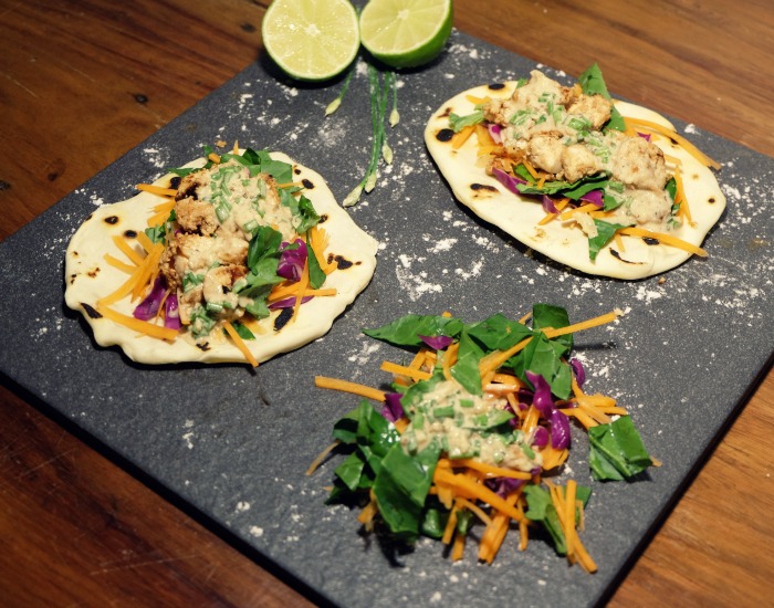 Yogurt Marinated Chicken Tacos with Garlic Sauce