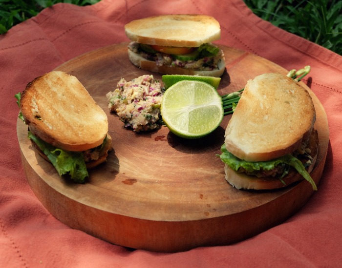 Red Cabbage Chickpea Sandwich