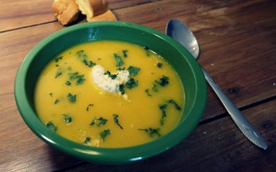 Carrot Soup with Ginger Cream