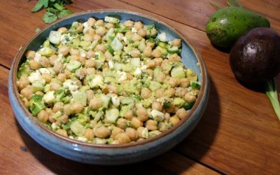 Chickpea Avocado Feta Salad