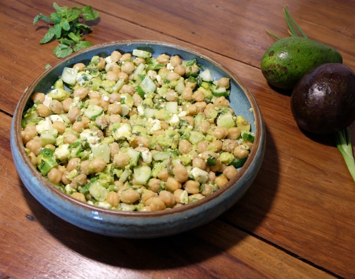 Chickpea Avocado Feta Salad EatLove.Live