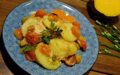 Pumpkin Cherry Tomato Paprika Gratin